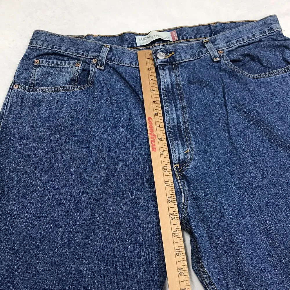 NWT LEVIS 569 Jean Men 40X30 Loose Straight 2008 NOS Medium Wash Wide Leg